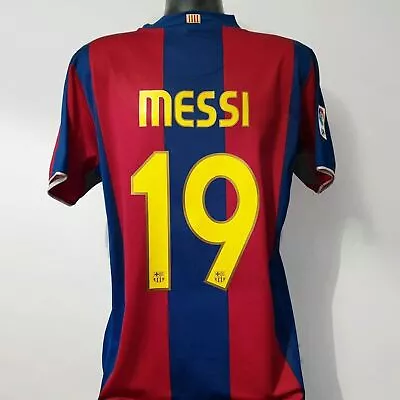 £109.99 • Buy MESSI 19 Barcelona Shirt - Small - 2007/2008 - Nike Jersey