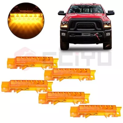 5pcs 6 LED Cab Marker Top Light For 2003-up Volvo VN/VNL Truck Amber 12v • $25.07