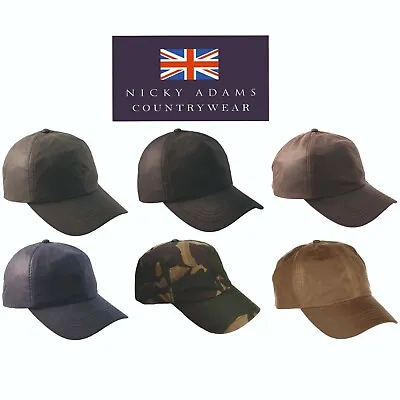 £12.95 • Buy Baseball Cap Waterproof Wax Cotton Hat Mens Ladies One Size Shooting Country NEW