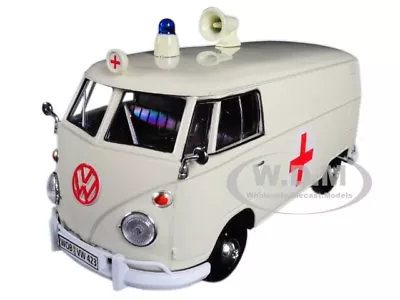 Volkswagen Type 2 (t1) Ambulance Cream 1/24 Diecast Model By Motormax 79565 • $24.99