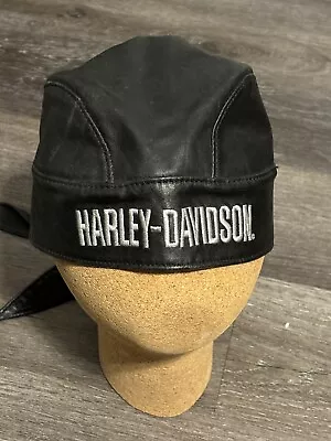 Vintage Harley Davidson Leather Skull Cap  • $40