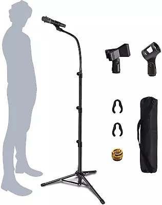 Mic Stand Boom Microphone Stands Tripod Gooseneck Mic Arm Stand Height Adjustabl • $27.88