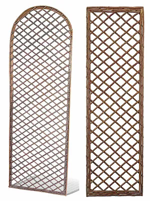 Willow Frame Panel Arched And Framed Garden Wicker Privacy Fence Lattice Design. • £15.98