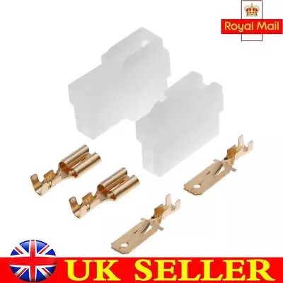 T-Type 2 Pin DC Power Connector Plug For VHF/UHF Kenwood Yaesu Icom Radio • £4.39