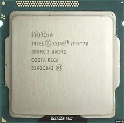 Intel Core I7-3770 3.40GHz 8MB Quad Core Socket LGA1155 CPU Processor SR0PK • £45.60