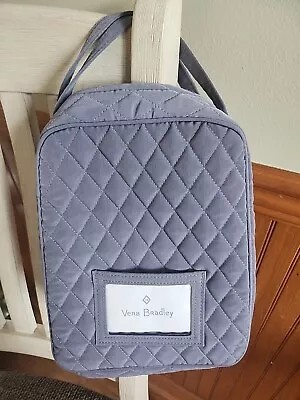 Vera Bradley Gray Quilted Insulated Lunch Bag • $11.99