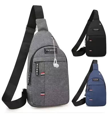 Mens Sling Bag Cross Body Handbag Chest Bag Shoulder Pack Sports Travel Backpack • $3.50