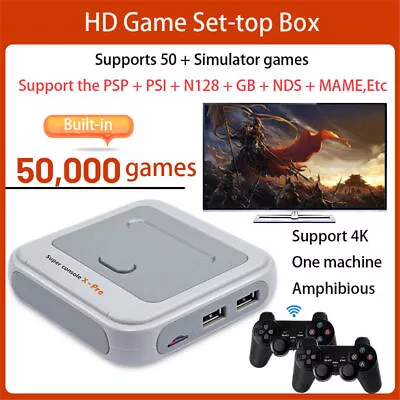 Super Console X Pro New Retro Mini WiFi 4K HDMI TV Video Game Console PS1/N64/DC • $78.99
