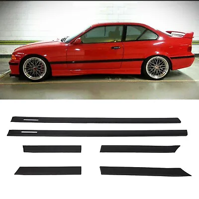 For BMW 1992-1998 E36 M3 Style COUPE 2D BODY SIDE MOLDING Door MOULDING TRIM • $109.39