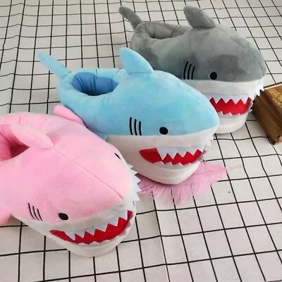 $47.15 • Buy Unisex Crocodile /Shark/ Unicorn Animal Plush Slippers Casual Fluff Footwear HOT