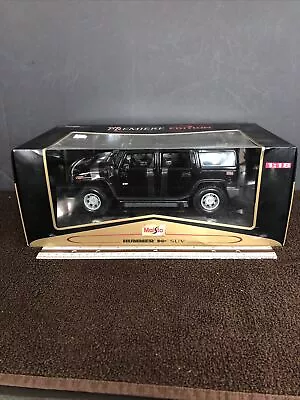 1:18 Scale Maisto Premier Edition Hummer H2 SUV - Black With Box • $25