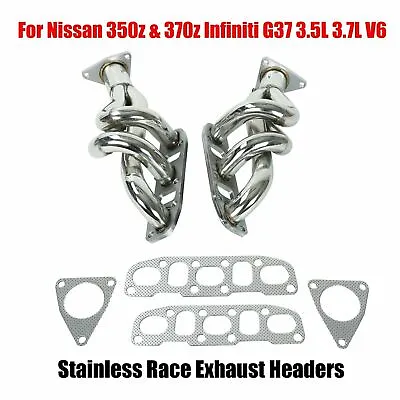 Headers For Nissan 350z & 370z Infiniti G37 3.5L 3.7L V6 3.5 3.7 Stainless Steel • $139.73