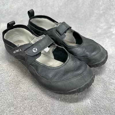 Merrell Barefoot Shoes Womens 8.5 Black Leather Strap Buckle Mary Jane Hiking • $19.95