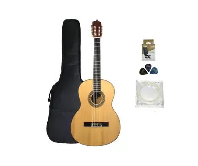 SCG-978N “Pro”student SOLID Cedar Top Classical Guitar+Free Gig Bag • $119.17