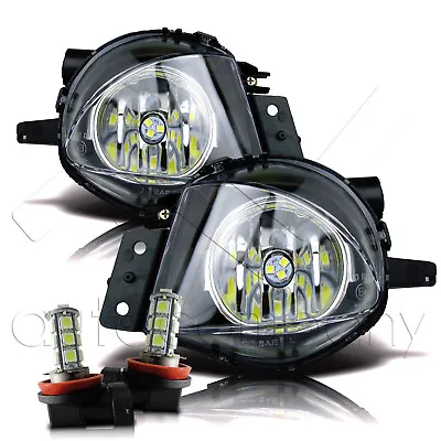 06-08 Replacement BMW E90 3 Series Fog Lights W/LED Bulbs - Clear Pair Set • $64.67
