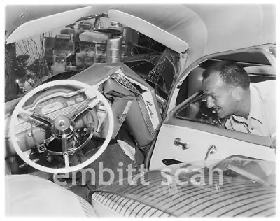 Original Negative Crashed Plymouth Car At 34th St. & Hollis St. Oakland CA 1958 • $5