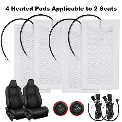 4Pads Car Seat Heater Universal 12V Carbon Fiber Heated W/Hi-Off-Lo Switch L2P5 • $28.99