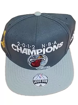 Lebron Wade Miami Heat Adidas 2012 NBA Champs Official Locker Room Snapback Hat • $17.47