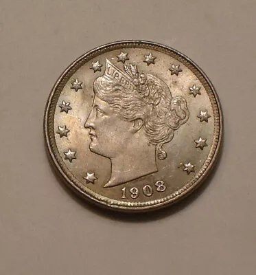 $11.50 • Buy 1908 Liberty V Nickel Frosty Choice BU