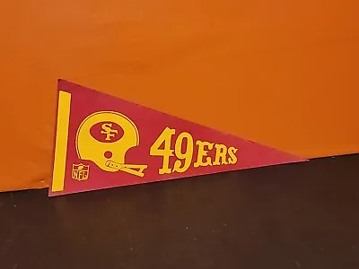 Vintage 1970s NFL Football San Francisco 49ers Niners Mini Pennant Flag ~ 12x5 • $11.50