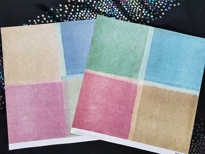 £5.50 • Buy 4x 12x12 Craft Card Making Scrapbook Double Sided Patterned Quadrants Red Green