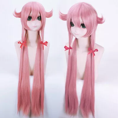 Mirai Nikki Gasai Yuno 100cm Cosplay Anime Party Hair Wig Heat Resistant • $27.35