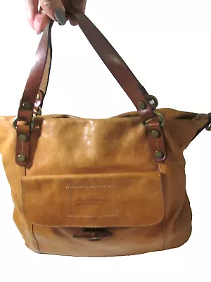 Marco Buggiani Buttery Soft Brown Leather Tote/Shoulder Bag W/Double Handles VGC • $22