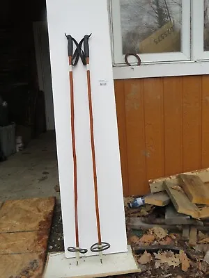 Vintage Bamboo Ski Pole Size   51`` Long  Chalet Decor  Nice   (9526 • $14.99