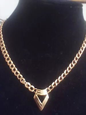 Vintage Monet Gold Tone Pendant Necklace • $15