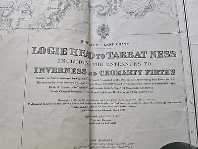 Vintage Logie Head To Tarbat Ness 1976 Map Nautical Chart • £3