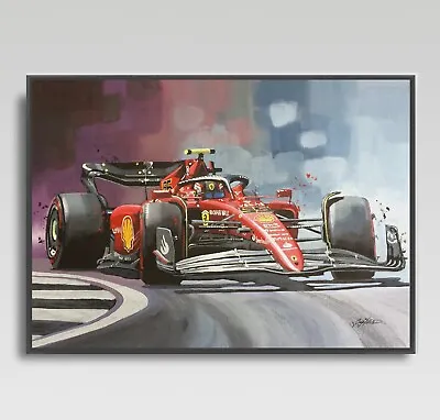 CARLOS SAINZ  F1 Print From Painting By Greg Tillett Poster Formula 1 Wall Art • £19.99