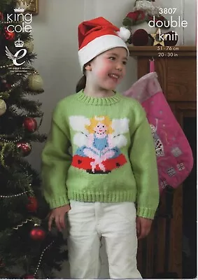 KING COLE 3807 Fairy & Pixie Jumpers  - Knitting Pattern - King Cole DK • £1.95