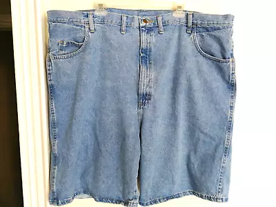 Wrangler Mens Shorts 48 Rugged Wear Blue Denim Jean Pockets Work Workwear Casual • $19.99