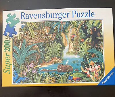 Ravensburger Super 200 Piece Jigsaw Puzzle - In The Jungle- 49x36cm-1997 • $11.99