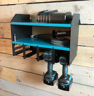 Makita Blue Drill Impact Driver Power Tool Shelving Storage Workshop Tools • £29.95