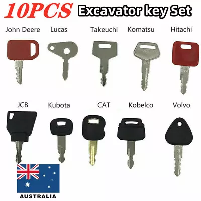 10 X Master Keys Set Ignition Set Tractors Excavators Heavy Plant Machinery AU • $15.98