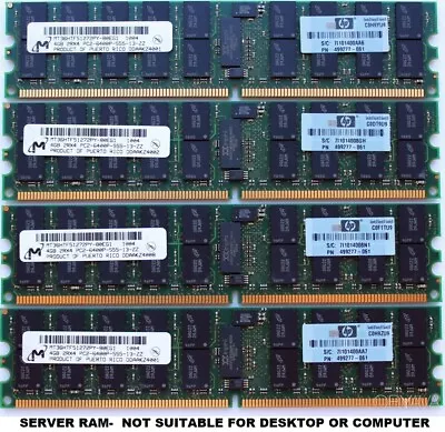 £16.90 • Buy 4GB 8GB 16GB 32GB Memory Ram DDR2 PC2 6400P 800 MHz 240 ECC Server Ram 2x Lot GB