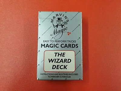 Vintage Marvin's Magic Easy To Perform Tricks Magic Cards - THE WIZARD DECK RARE • £14.95