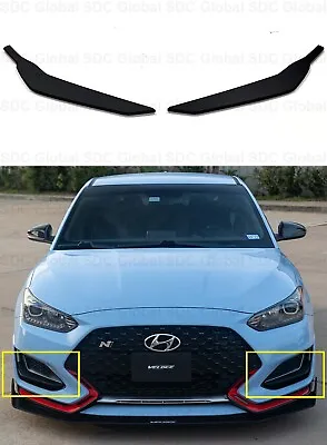 VELOCE Type N Front Bumper Canard Wing For Hyundai Veloster N 2018~22 • $101.25