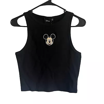 NWT Disney Mickey Mouse Crop Tank - Black Juniors Size Medium • $38