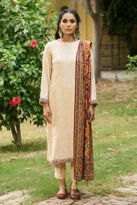 Lakhany 3 Piece Unstitched Embroidered Suit WEC-SR-0052 • £39.99