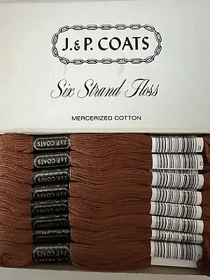 J&P Coats Embroidery Floss #268 Cinnamon- Box Of 24 • $12