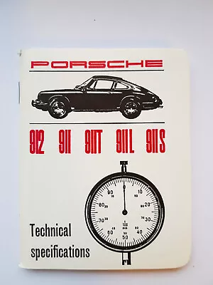 Porsche 912  911  911t  911l  911s Technical Specifications -1967  New • $69.95