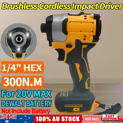Brushless Cordless 1/4'' Impact Driver 300NM For Dewalt 18V Battery DCF850N-XJ • $69.99