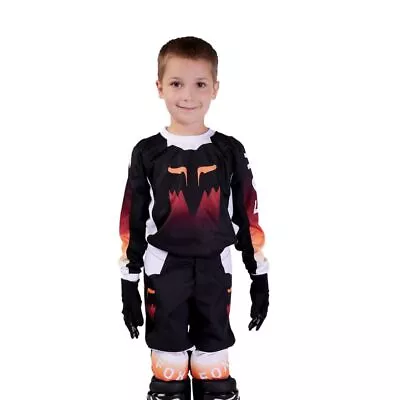 Fox Racing Motocross Kids 180 Flora Jerseys-Black-Small • $29.95