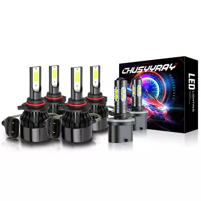 For Chevrolet S10 1998-2003 6000K LED Headlight High Low Beam + Fog Light Bulbs • $35.99