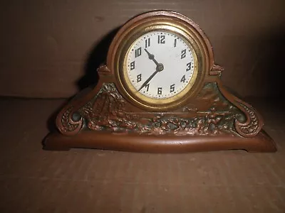 Old Original Lead Mantle Clock Still Bank American Savings Buffalo N.Y  1920's • $9.99