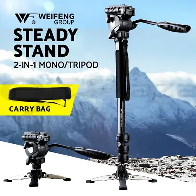 $35.96 • Buy Weifeng Professional Camera Tripod Monopod Stand DSLR Pan/Ball Head Mount
