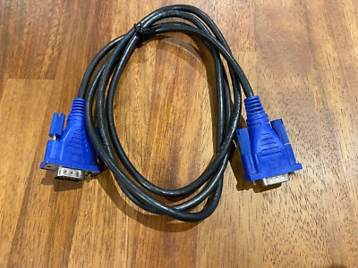 £1.99 • Buy 15 Pin VGA Cable Male To Male - 1.4m, Black