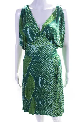 $69.99 • Buy Diane Von Furstenberg Women's Cold Shoulder Wrap Dress Green Size 10